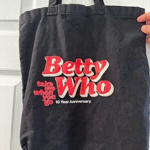 Black Betty Who Merch Tour Tote Bag